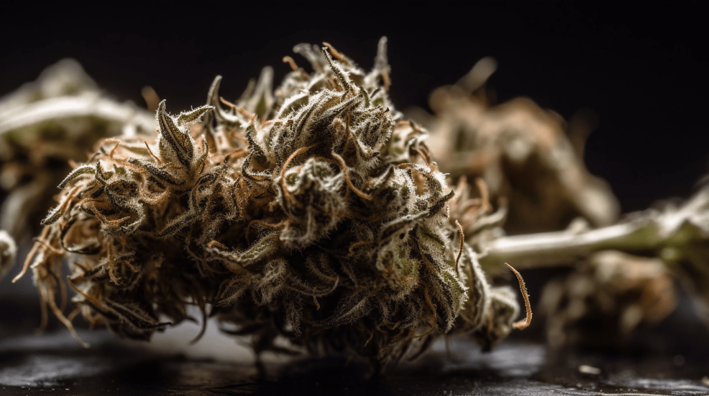 a fresh cannabis buds on a table