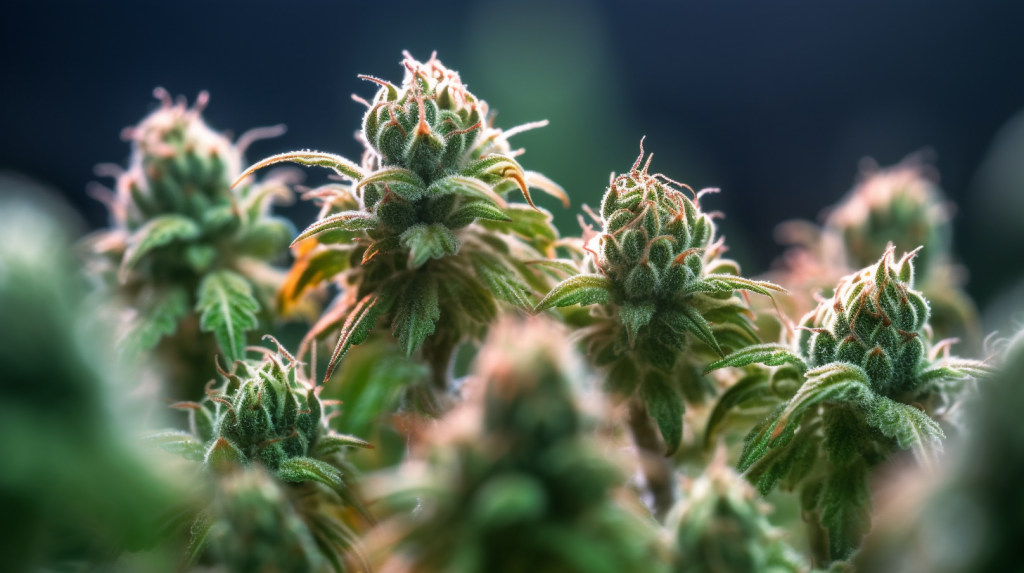 early stage healthy cannabis buds